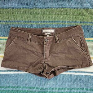 Y2K Abercrombie &amp; Fitch brown low rise short shorts
